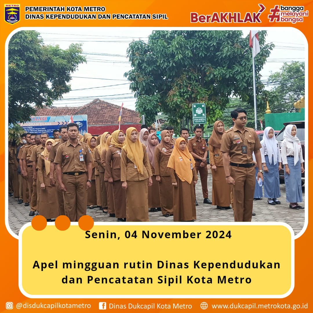 Apel Mingguan Dukcapil Metro