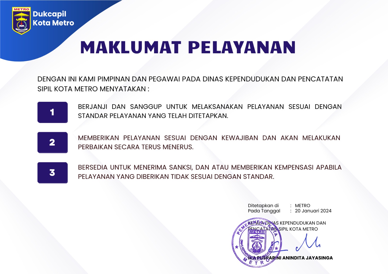Maklumat Pelayanan 
