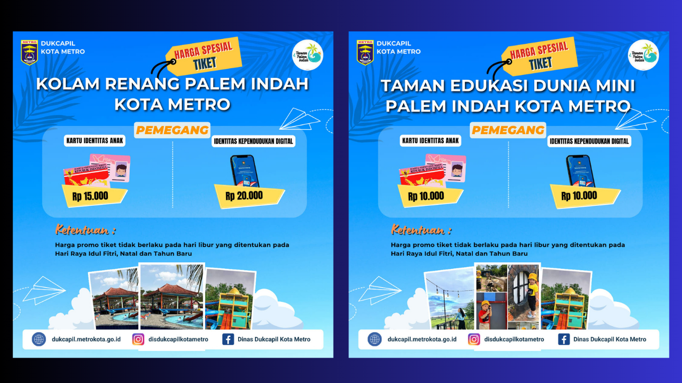 Harga Khusus Taman Wisata Palem Indah Khusus Pemegang IKD dan KIA