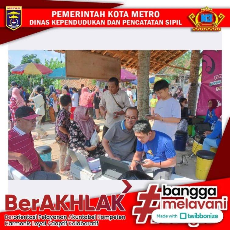 Jemput Bola Pelayanan IKD di PASAR PAYUNGI KOTA METRO