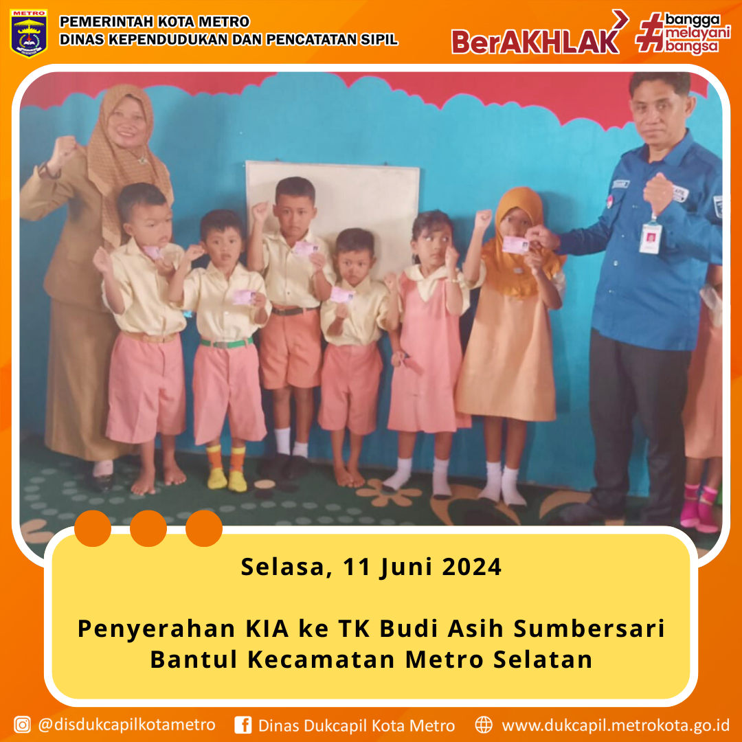 Penyerahan KIA Bagi Siswa - Siswi di TK. Budi Asih Sumbersari Bantul 