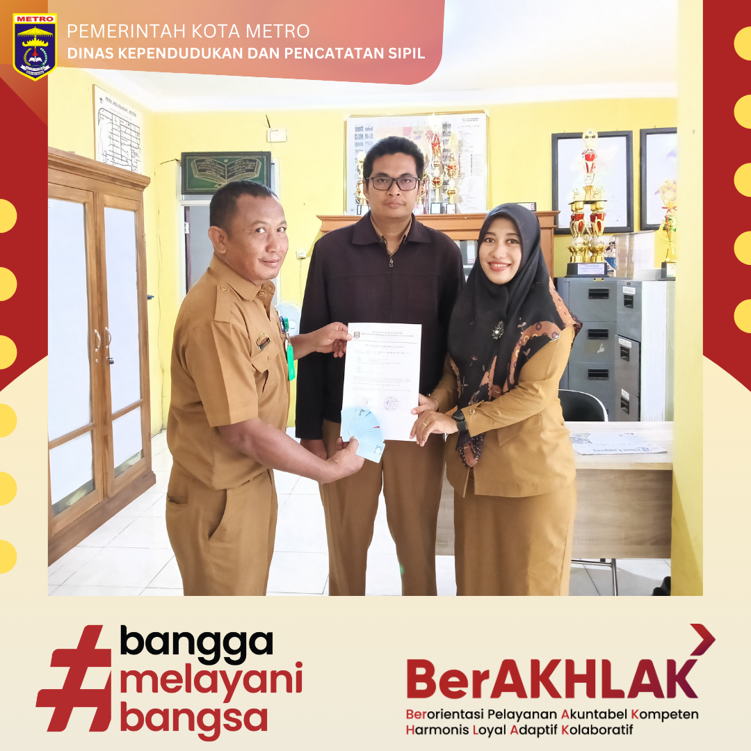 Penyerahan KTP-el Pemula ke Kelurahan Metro