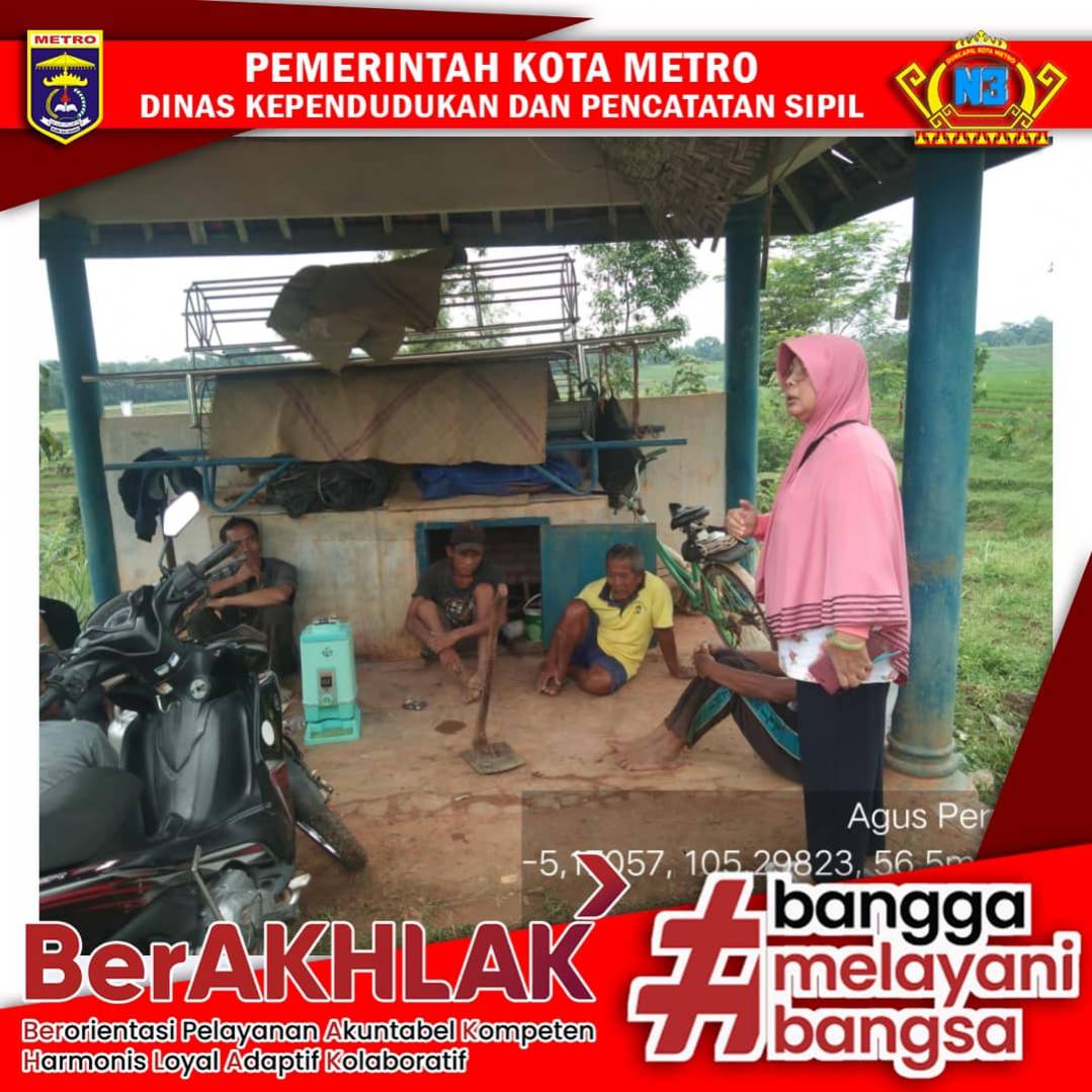 Kadis Disdukcapil Kota Metro untuk mensosialisasikan pembuatan Akta Kematian dan pembuatan KTP Elektronik