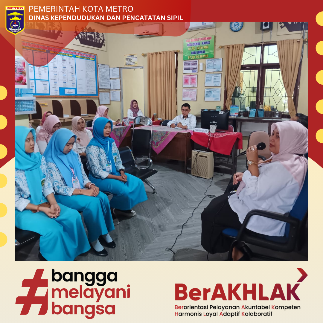 Briefing Pagi Disdukcapil Kota Metro