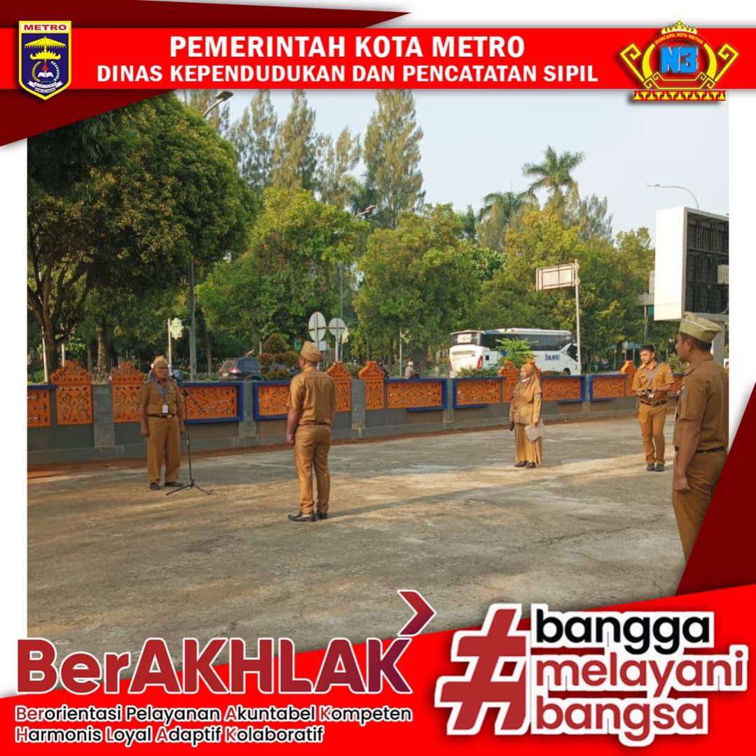 Pelaksanaan Apel Pagi di Mal Pelayanan Publik Kota Metro