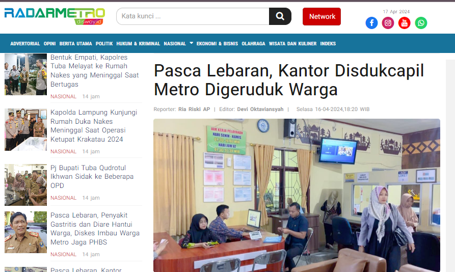 Pasca Lebaran, Kantor Disdukcapil Metro Digeruduk Warga