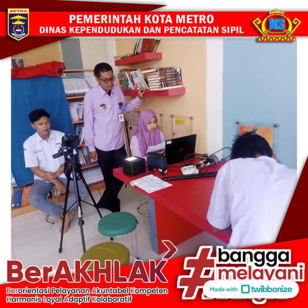 PEREKAMAN KTP - EL KELILING KE SMK NEGERI 4 KOTA METRO