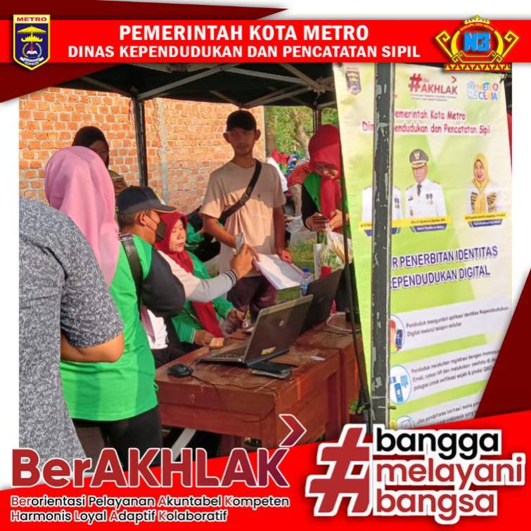 Kegiatan Pelayanan Aktivasi Identitas Kependudukan Digital (IKD) pada kegiatan senam LLI