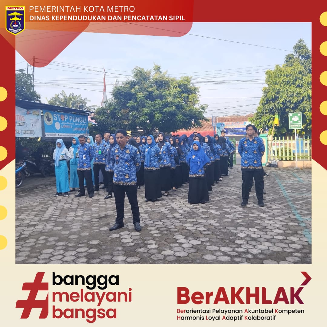 Apel Pagi Disdukcapil Kota Metro Membangun Semangat Pegawai