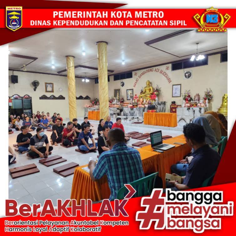 Sosialisasi dan aktivasi Identitas Kependudukan Digital di Vihara Buddha Dharma Dipa