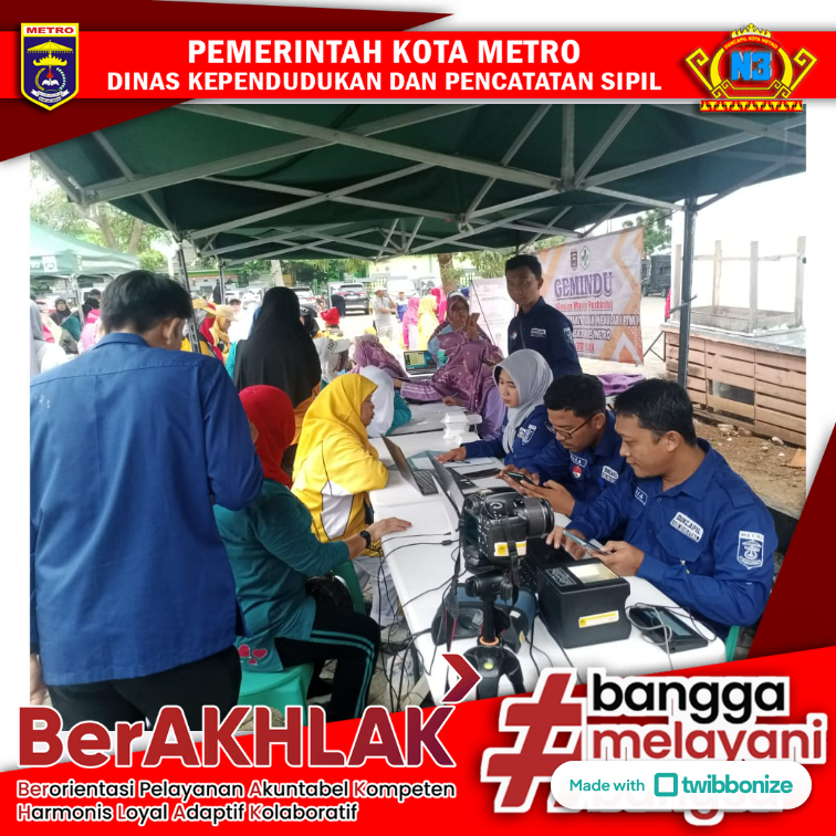 Perekaman KTP-el dan Aktivasi IKD Goes to Pasar Agro Ceria Kota Metro