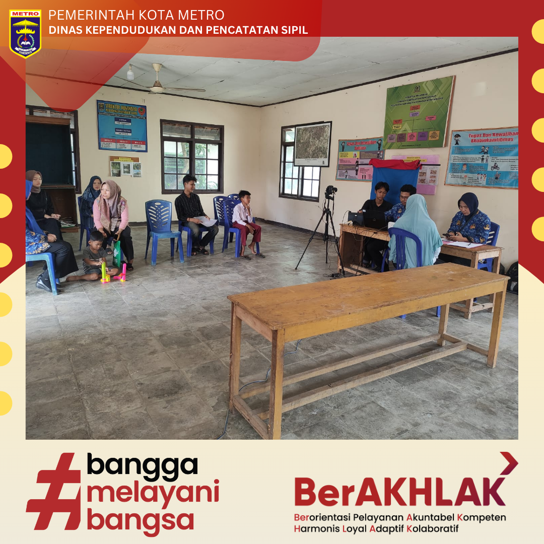 Disdukcapil Kota Metro Sediakan Layanan Jemput Bola Perekaman KTP-el, Pembuatan IKD, dan KIA bagi Pemula