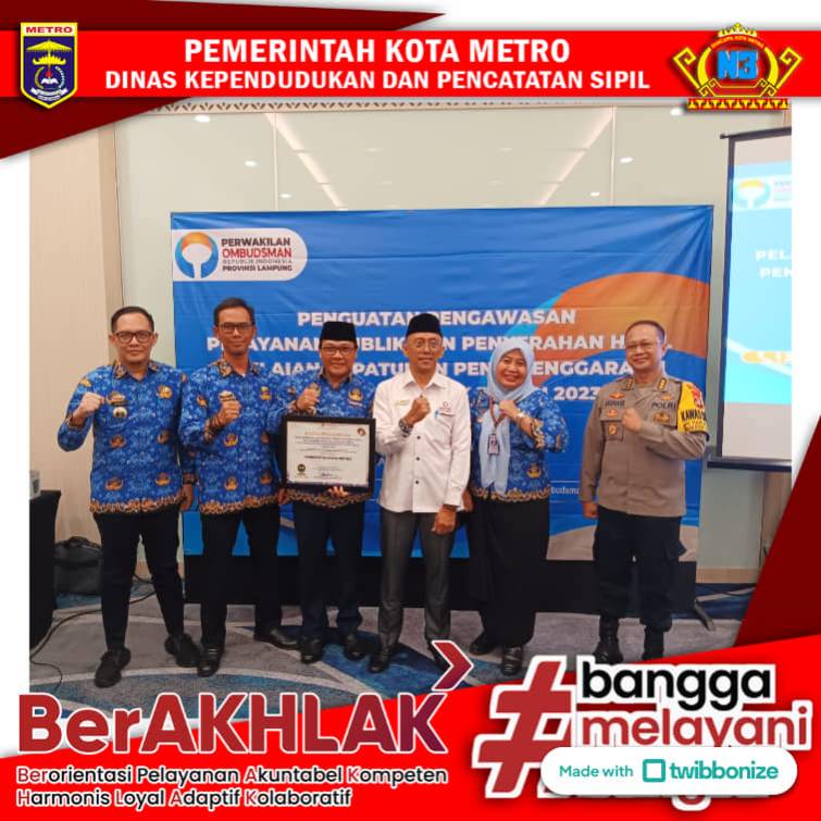 Penyerahan Hasil Penilaian Kepatuhan Penyelenggaraan Pelayanan Publik 2023