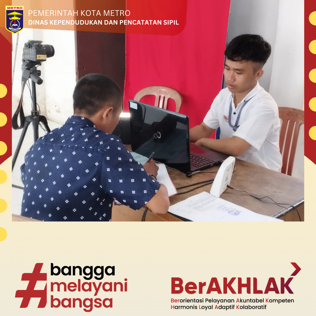 Disdukcapil Kota Metro Buka Layanan Perekaman KTP-el untuk Pemula di Kelurahan Banjarsari