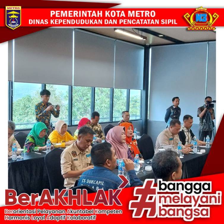 Disdukcapil Kota Metro mengikuti Rapat Forum Kepala Dinas