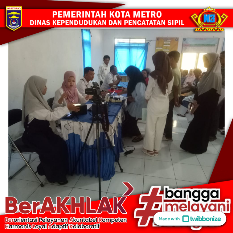 Jemput Bola Pelayanan Perekaman Ke Kecamatan Metro Barat