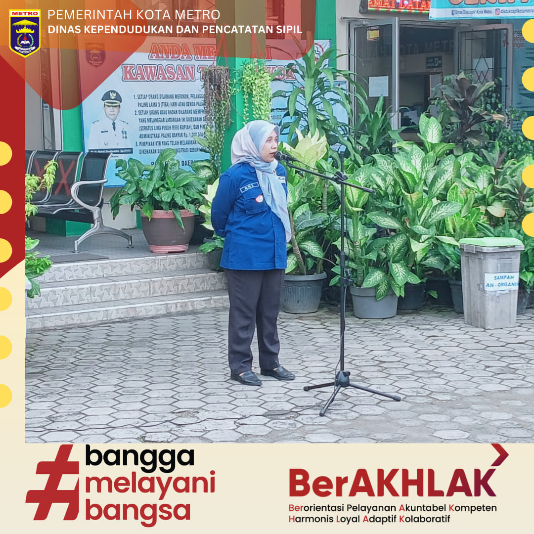 Apel Pagi Rutin Disdukcapil Kota Metro