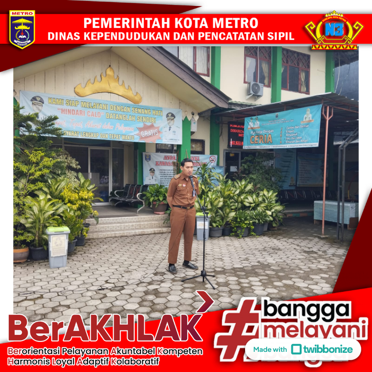 Keamanan Data Jadi Fokus Utama! Apel Mingguan Disdukcapil Kota Metro, Dipimpin Kepala Bidang PIAK dan Pemanfaatan Data