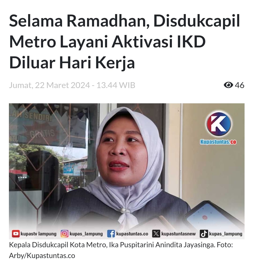 Ramadhan 1445 Hijriah tidak menyurutkan semangat pegawai Dinas Kependudukan dan Catatan Sipil