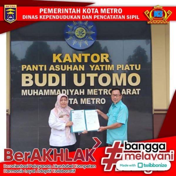 Penandatanganan Perjanjian Kerja Sama dengan  Panti Asuhan Budi Utomo Muhammadiyah Metro