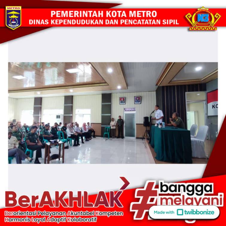 Jemput Bola Pelayanan IKD di Kodim Kota Metro
