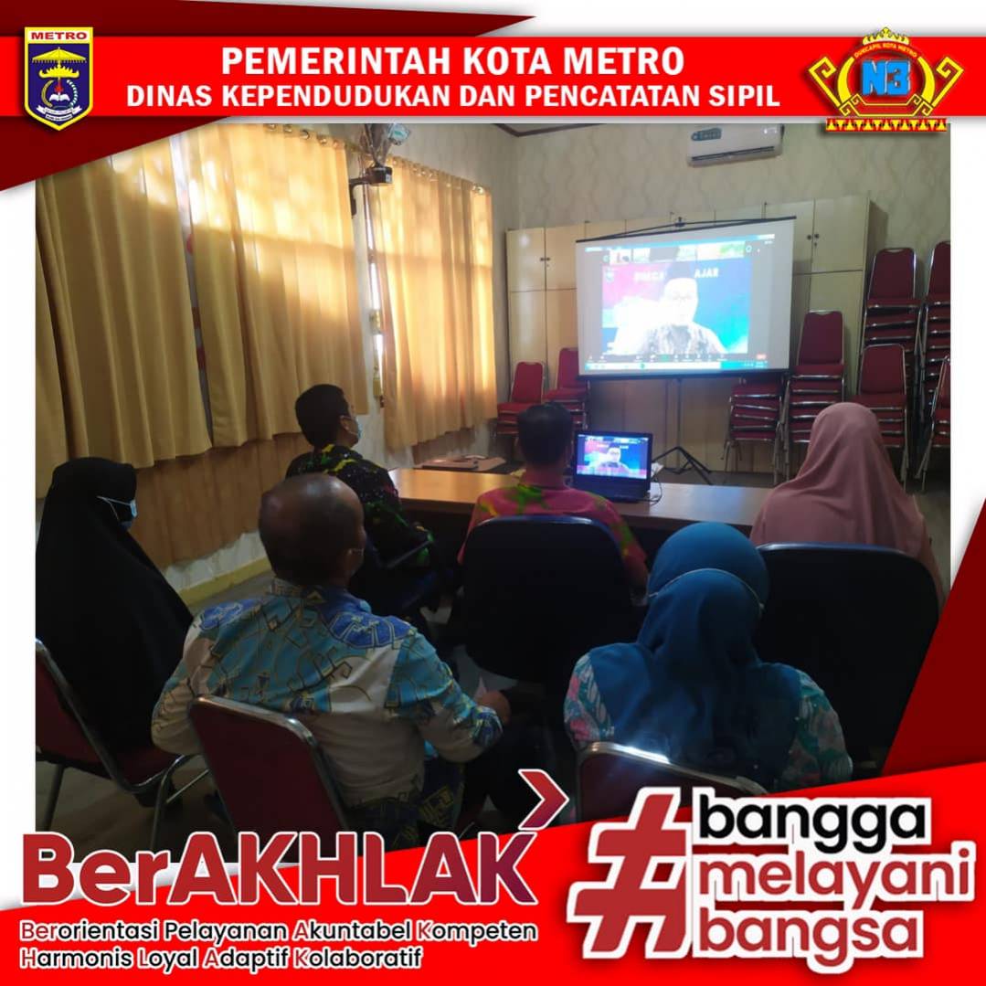 Dinas Dukcapil Kota Metro mengikuti “DUKCAPIL BELAJAR Seri 44"