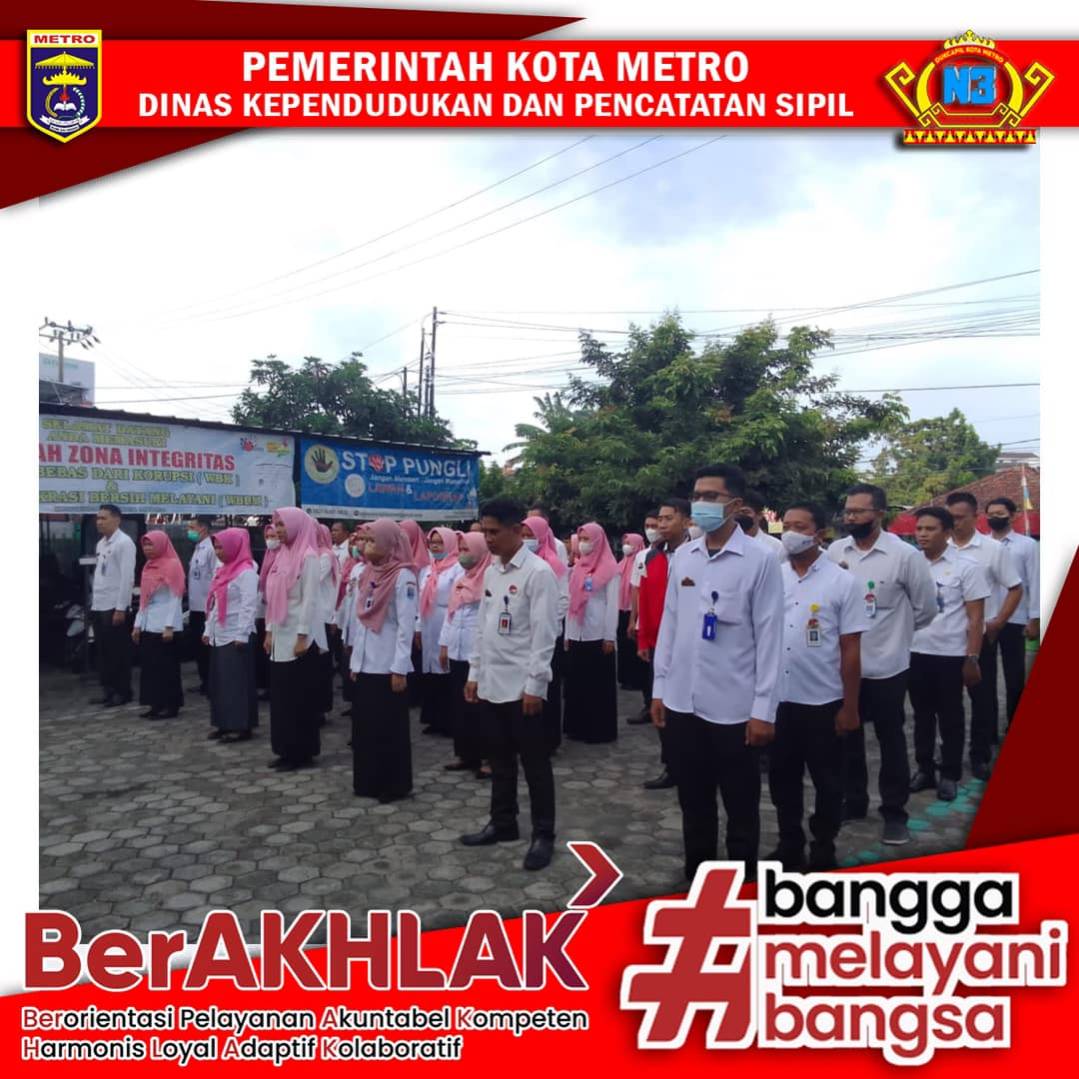 Pelaksanaan Apel pagi serta dilanjutkan Halal bihalal
