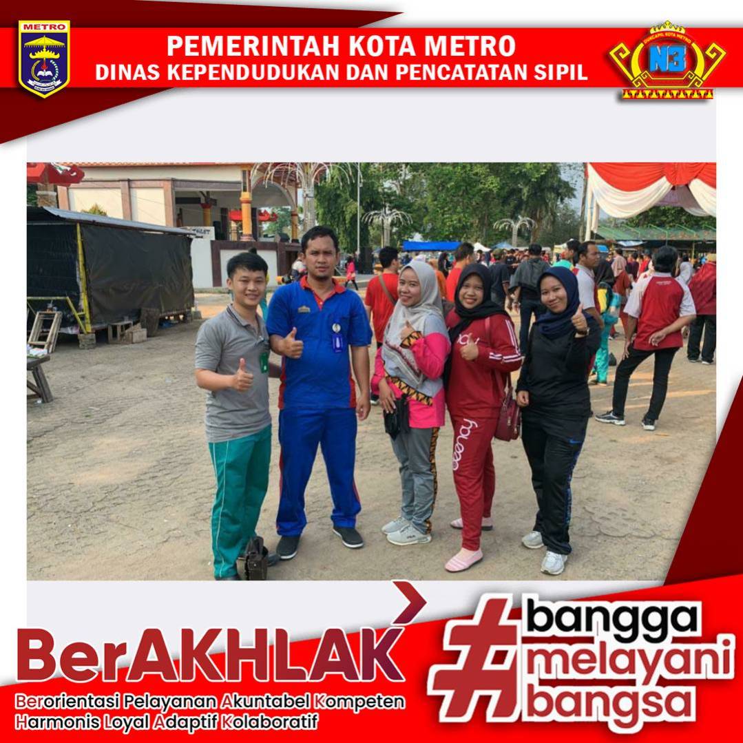 Disdukcapil Kota Metro mengikuti Senam Anti Narkoba