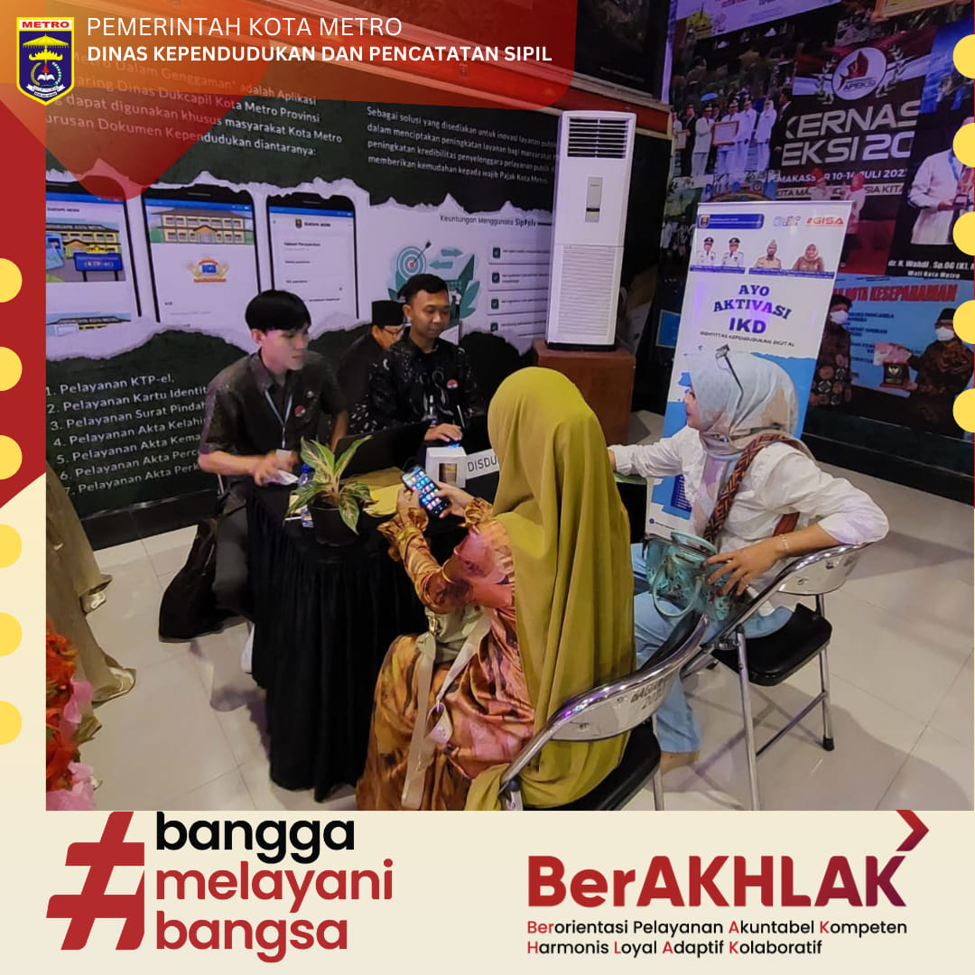 Pelayanan Aktivasi IKD di Anjungan Kota Metro PKOR Way Halim