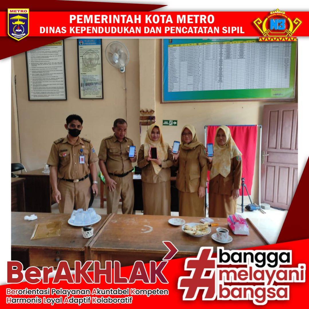 Pelayanan Keliling Implementasi Identitas kependudukan digital (IKD) pada Sekolah Wiyata Dharma Kota Metro
