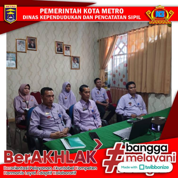 Disdukcapil Kota Metro Mengikuti Rapat Percepatan Perekaman Pemilih Pemula Pemilu 2024