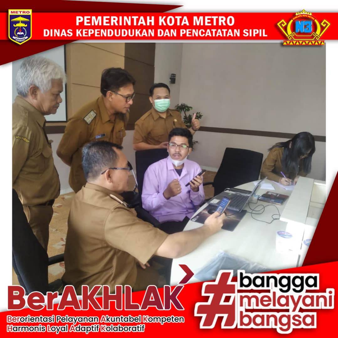 Jemput Bola pelayanan hari ke 2 Pembuatan Identitas Kependudukan Digital (IKD) pada Dinas Pekerjaan Umum dan Tata Ruang Kota Metro