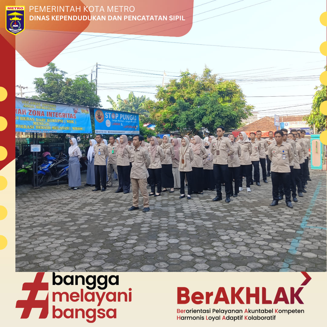 Apel Harian Rutin Disdukcapil Kota Metro