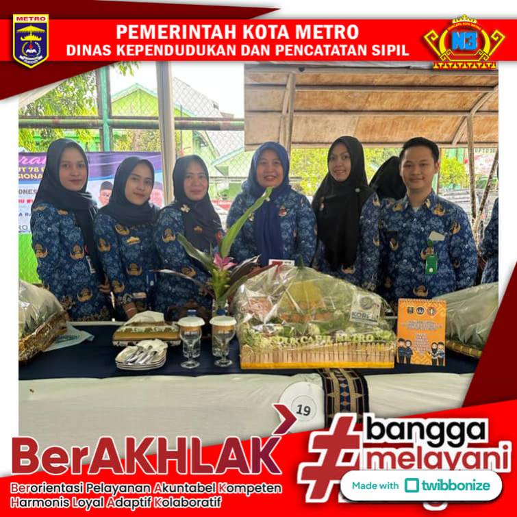 Disdukcapil Kota Metro mengikuti lomba nasi tumpeng