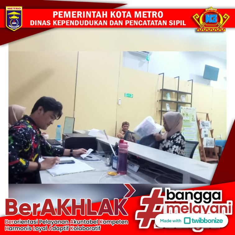 Layanan Disdukcapil Kota Metro di Mal Pelayanan Publik
