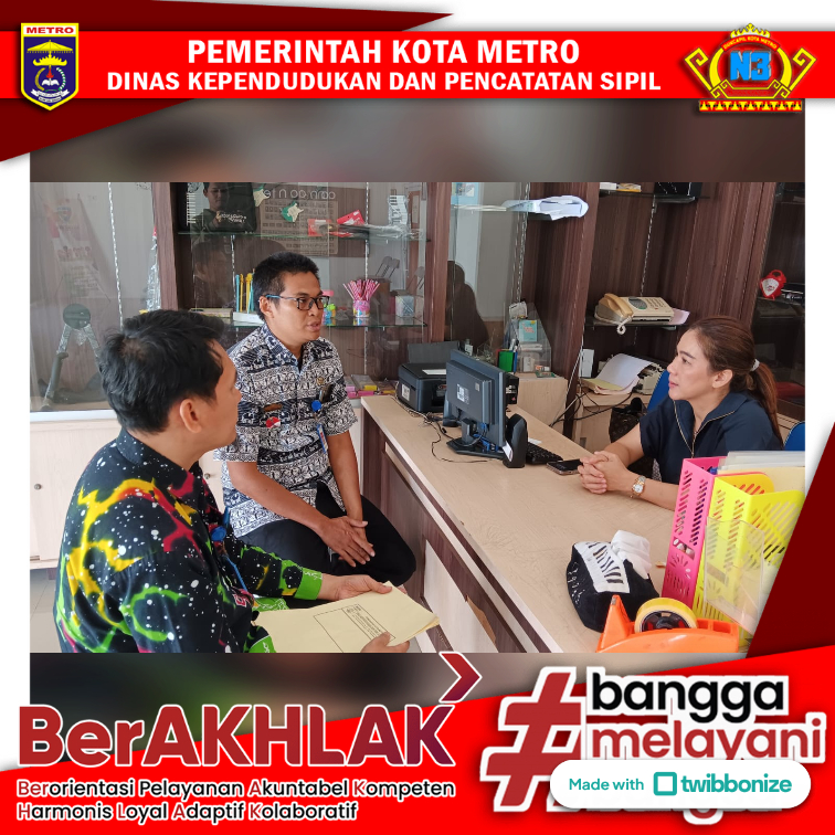 Koordinasi antara Disdukcapil Kota Metro dengan Andante Music School dan Bright English School 