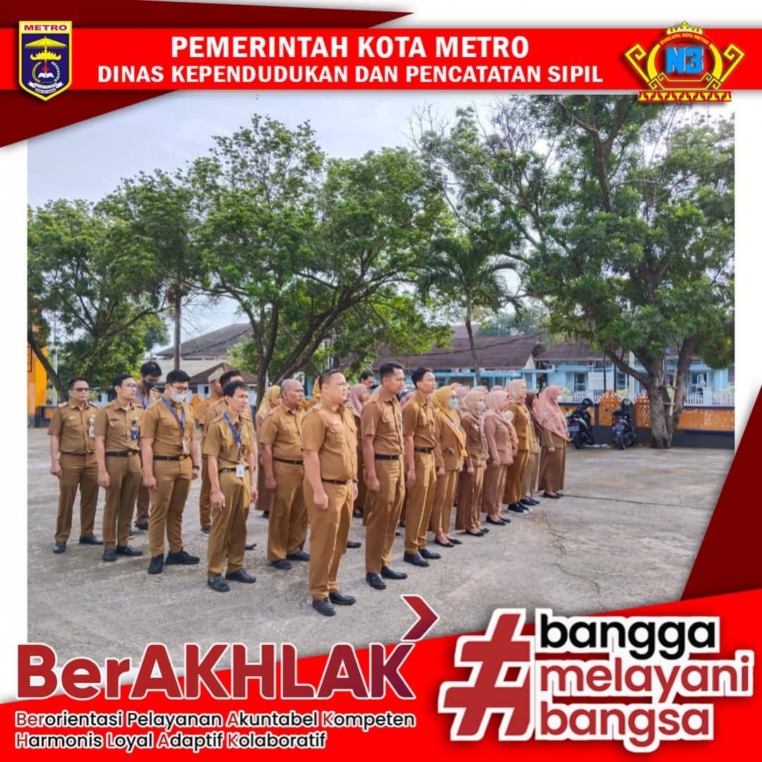 Pelaksanaan Apel Pagi di Mal Pelayanan Publik Kota Metro