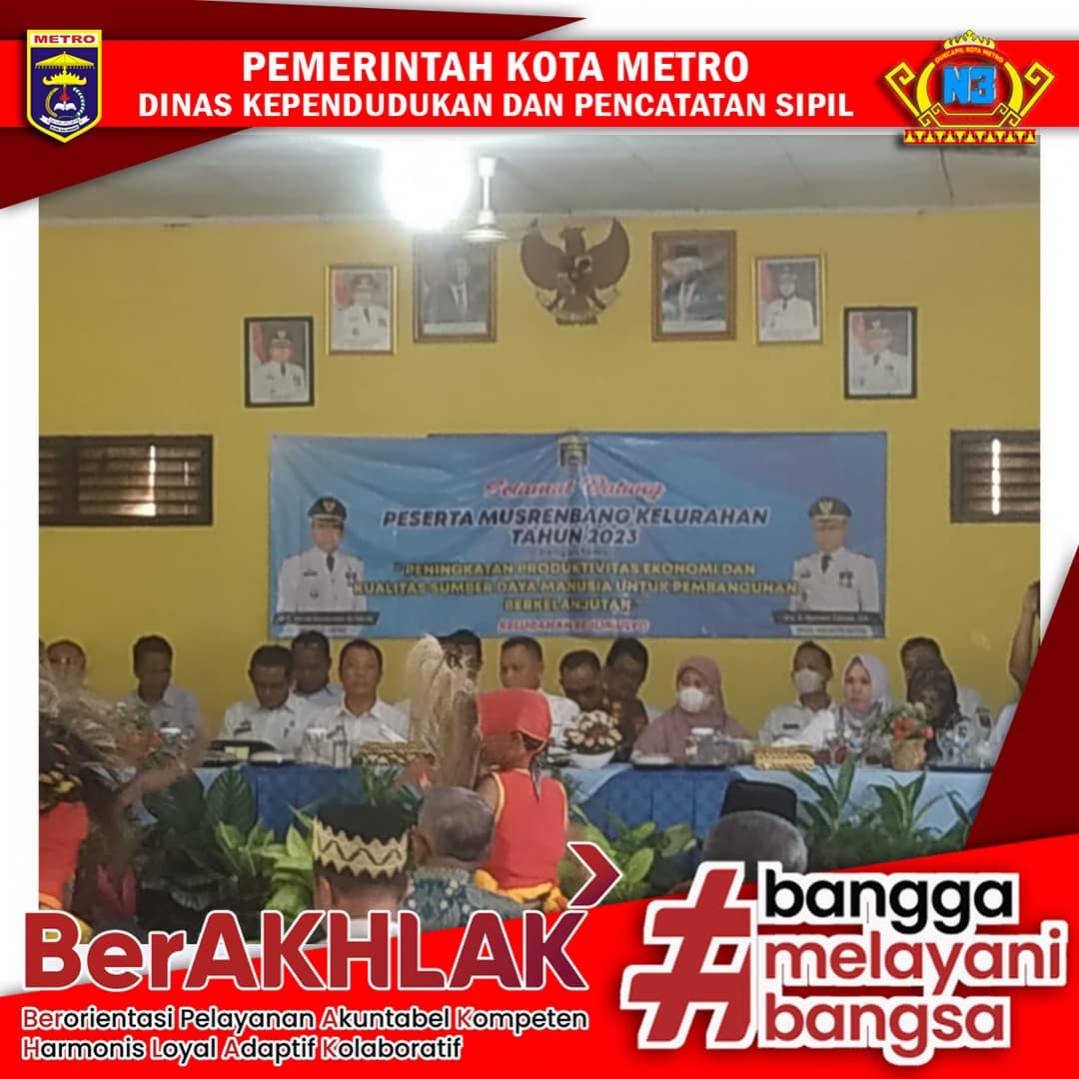 Dinas Dukcapil Kota Metro mengikuti kegiatan Musrenbang Tahun 2023