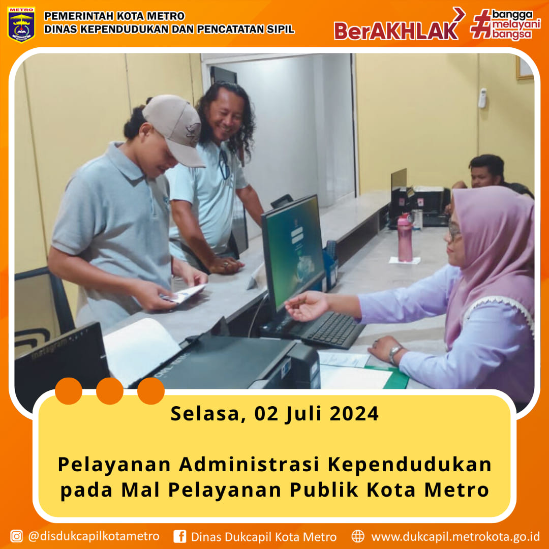 Pelayanan Adminduk Pada Loket Pelayanan Disdukcapil di MPP Kota Metro