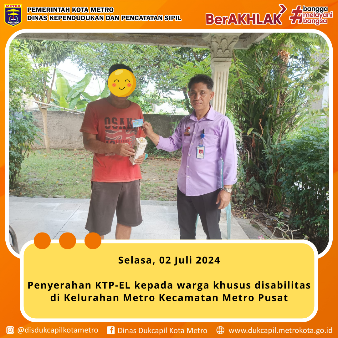 Penyerahan KTP-EL Khusus Disabilitas