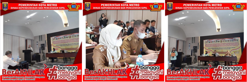 Dinas Dukcapil Kota Metro mengikuti Rakord bidang Dafduk di Hotel Grand Anugrah Bandar Lampung
