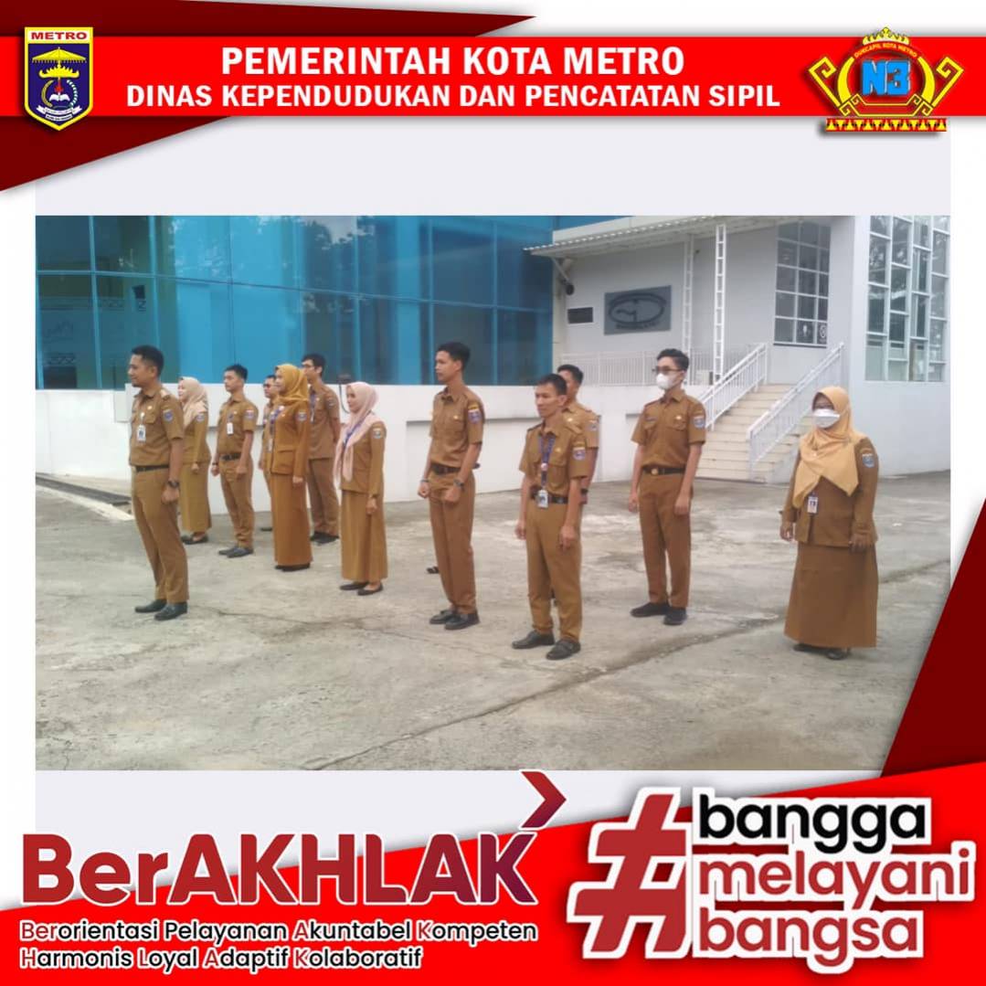 Pelaksanaan Apel Pagi di Mal Pelayanan Publik Kota Metro