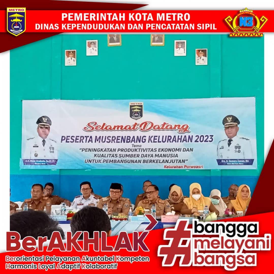 Dinas Dukcapil Kota Metro mengikuti kegiatan Musrenbang