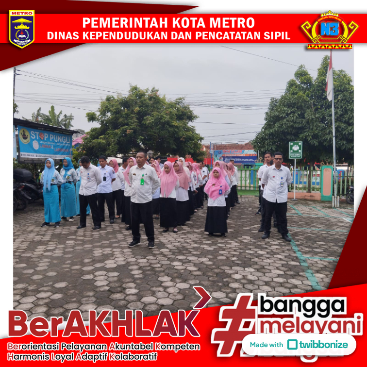 Apel Pagi di Disdukcapil Kota Metro Membangun Kekompakan dan Dedikasi