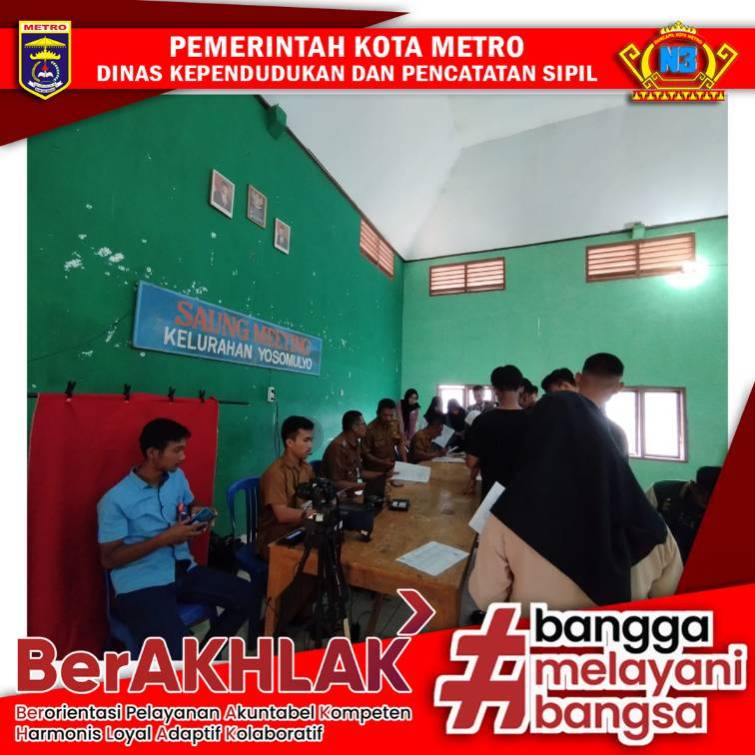 Jemput Bola Pelayanan Perekaman Ke Kelurahan Yosomulyo