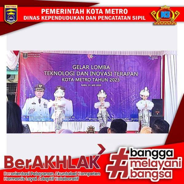 Disdukcapil Kota Metro Mengikuti Acara Gelar Lomba Teknologi dan Inovasi