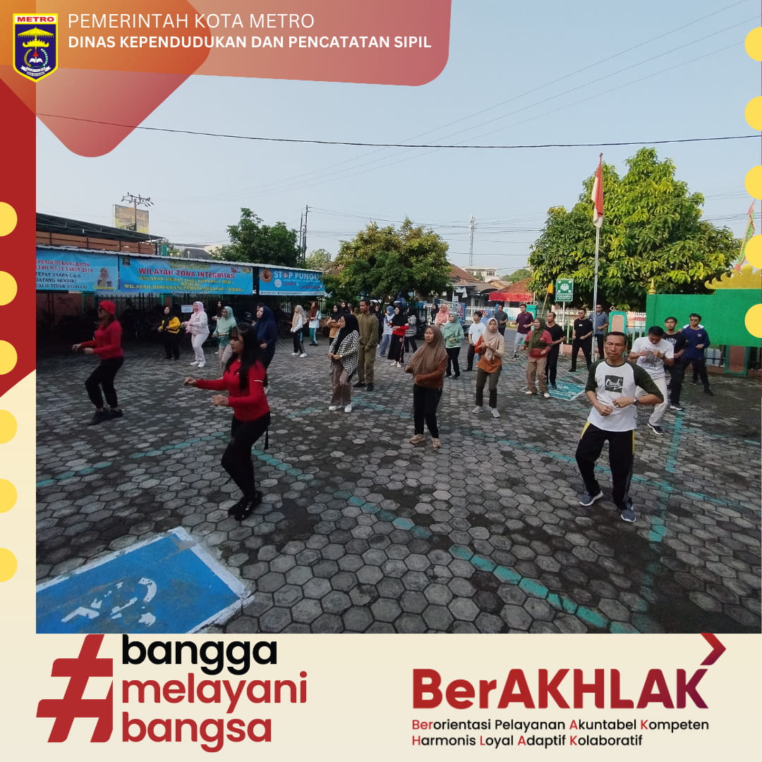Senam Sehat Disdukcapil Kota Metro