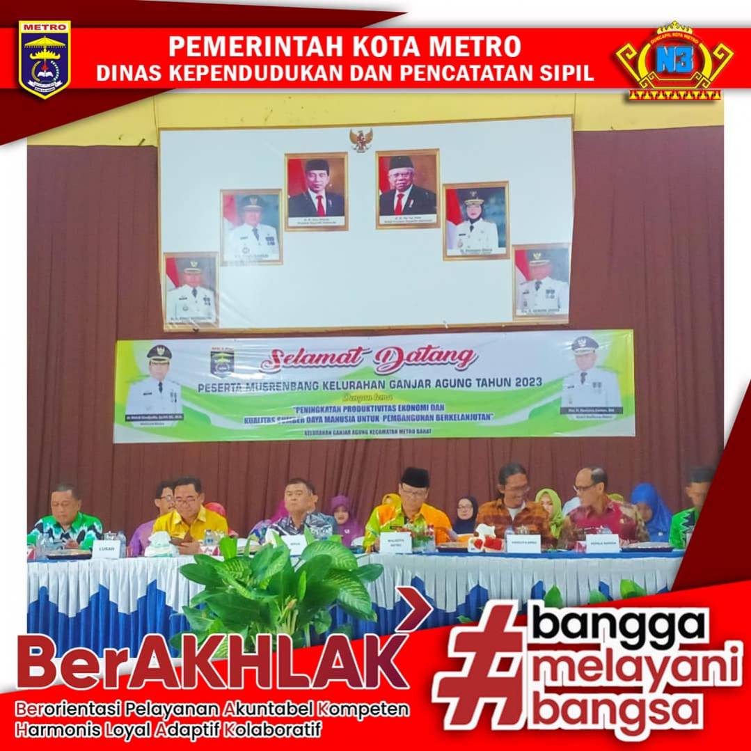 Dinas Dukcapil Kota Metro mengikuti kegiatan Musrenbang Tahun 2023