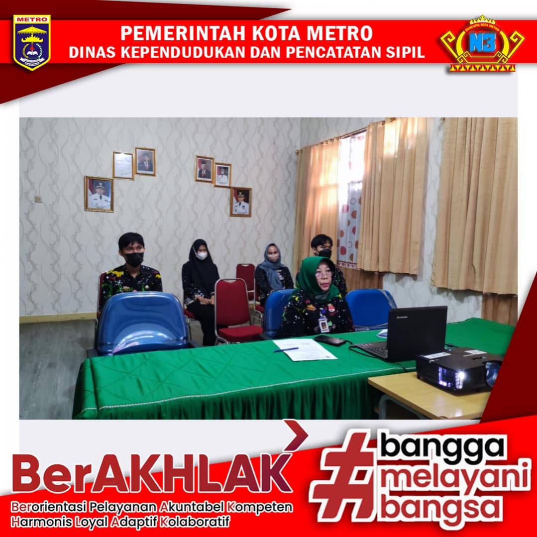Dinas Dukcapil Kota Metro mengikuti “DUKCAPIL BELAJAR Seri 54"