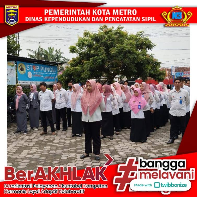 Apel Pagi di Disdukcapil Kota Metro : Meningkatkan Semangat dan Kedisiplinan